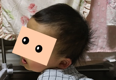 1歳半の娘の髪の毛